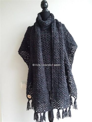 PATR0980 - Poncho + shawl